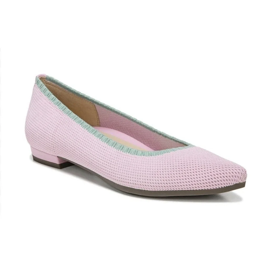 Vionic Pastel Pink Mesh Flat with Mint Trim - Picture 11 of 11